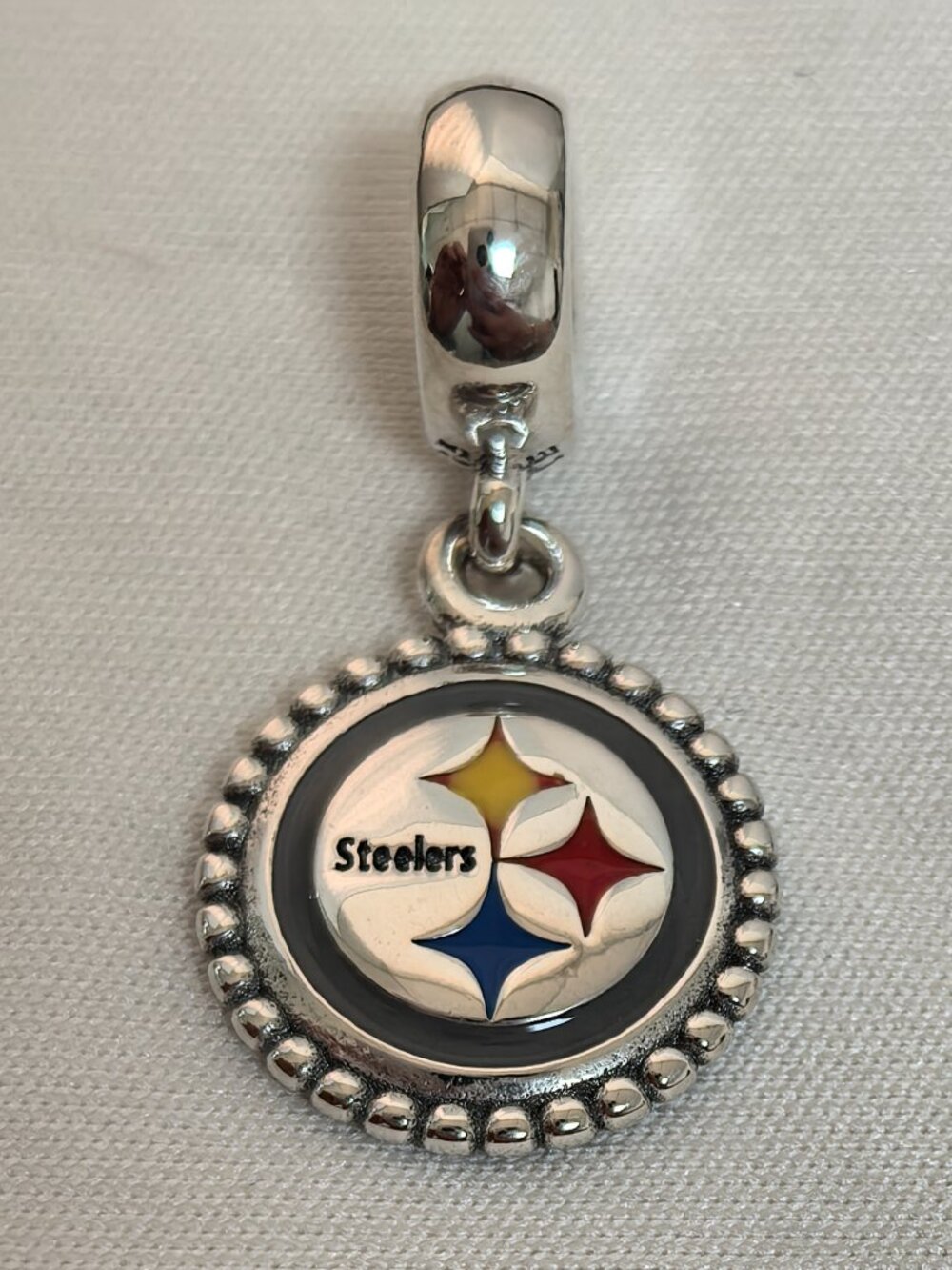 Pandora Steelers Exclusive Dangle Charm Pendant, S925 Silver Jewelry
